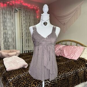 Babydoll Mauve Sleeveless Top
